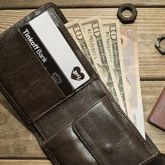 YODOCAMP Son Gifts From Mom, Engraved Wallet Card Inserts Keepsake Gifts for Son From Mom for Christmas Graduation Birthday Gift Ideas