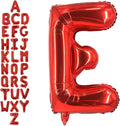 40 Inch Red Letter E Balloons, DIY Phrase Foil Alphabet Letter E Balloons DIY Word E Banner for Birthday Anniversary Celebration Graduation Party Supplies Decoration
