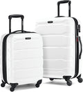 Samsonite Omni PC Hardside Expandable Luggage with Spinner Wheels, White, 2-Piece Set (20/24)
