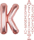 Letter Balloons 40Inch Large Giant big Foil Mylar Rose Gold Balloons K for Birthday Party Decorations