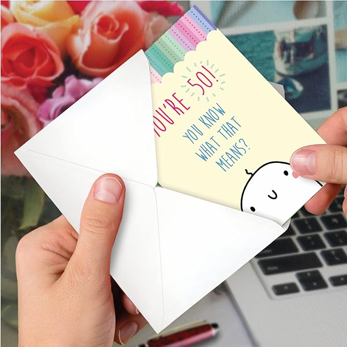 NobleWorks Hilarious 50th Milestone Birthday Greeting Card with 5 x 7 Inch Envelope (1 Card) Forget It-50 C10251MBG