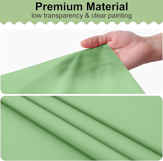 misaya 6 Packs Disposable Plastic Table Cloth, 54 x 108 Inch Waterproof Rectangle Tablecloth, Leakproof & Sturdy Decorative Table Covers for Easter, Picnic, Party and Outdoor, Sage Green