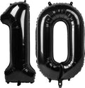 40 Inch Black Number 10 Digital Balloon,Jumbo Mylar Foil Helium Balloon for 10 Balloons for Birthday Party,Wedding Anniversary Party Decorations