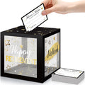 Funrous 51 Pcs Retirement Card Box Advice & Well Wishes Cards for Women Men Happy Retirement Party Decorations Going Away Party Favors(Black and Grey)