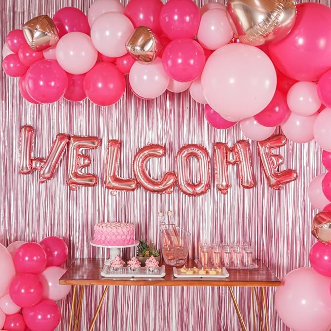Restaurantware-Balloonify 16 Inch Letter Balloon, 1 Alphabet Party Balloon - Letter M, Self-Sealing, Rose Gold Foil Mylar Finish, Hanging Loop, Decoration For Birthday, Wedding, Or Graduation