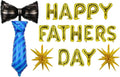 Gold Happy Fathers Day Balloons Foil Father's Day Balloons Tie Necktie Balloon Letter Bow Star Balloon for Happy Father's Day Themed Party Fathers Day Supplies Decorations Ballons Sets-19 PCS