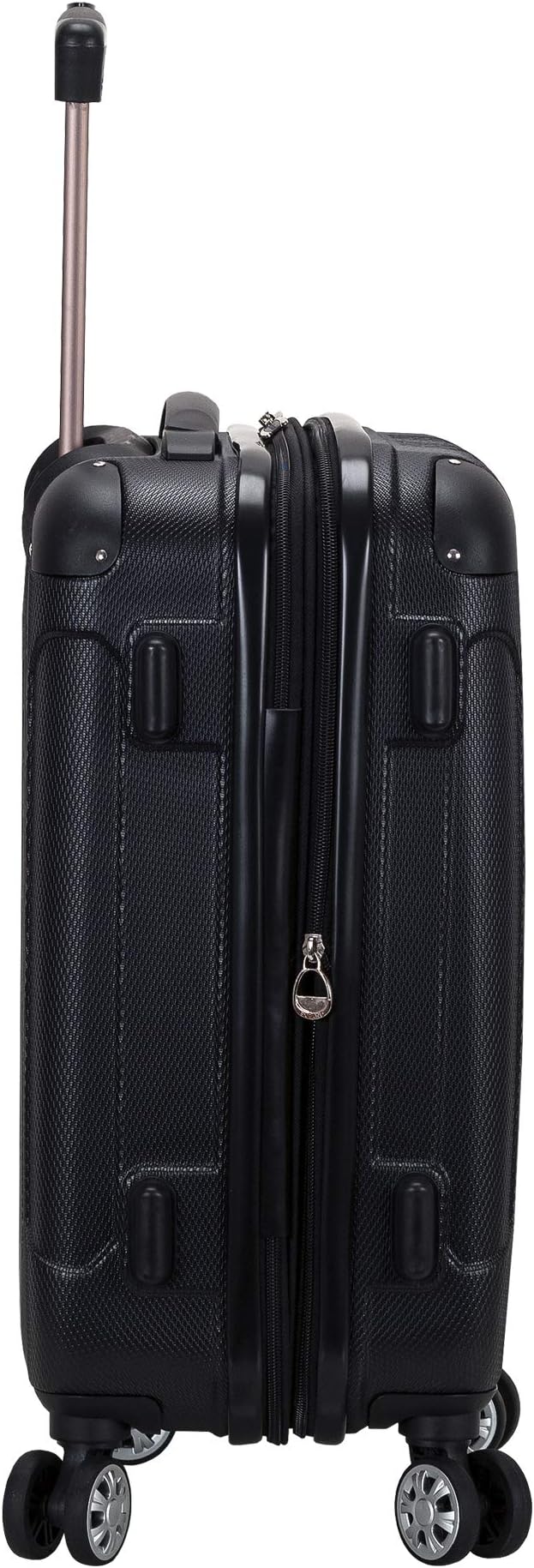 Rockland London Hardside 3 Piece Expandable Spinner Wheel Luggage Set, (20"/24"/28"), Black