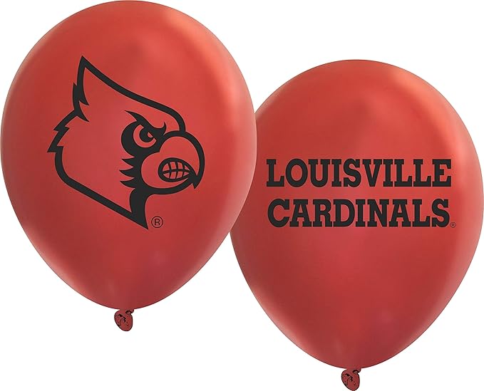 Louisville Cardinals Balloons 10 Pack 11" Official Licensed Logos, Helium Quality Latex Balloons, Perfect for College Football Team Celebration, Decorated Front and Back by Westrick