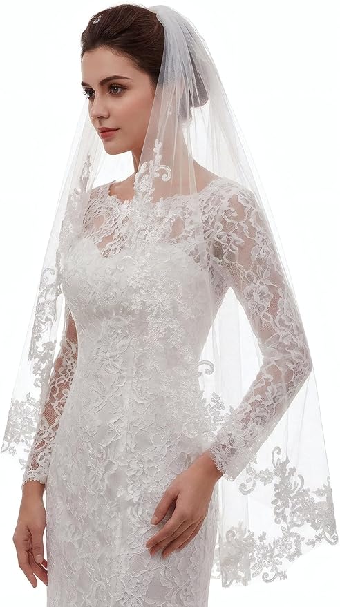 White Short Wedding Veil Pearl Rhinestone Bride Veils Bridal Veils Bachelorette Party Veil for Brides and Women