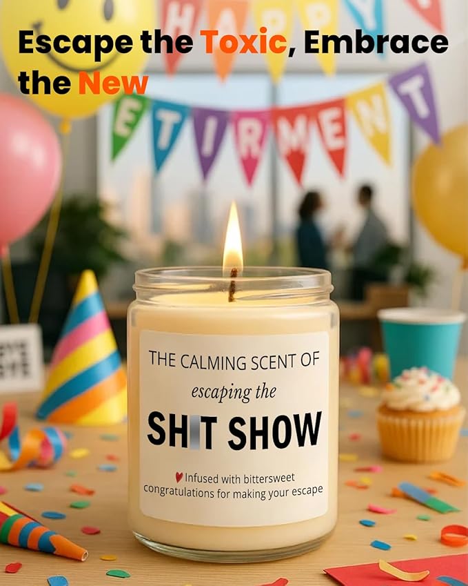 Sarcastic Candle, Going Away, Goodbye, Farewell Gifts for Coworkers, Funny Retirement Gift for Woman Men, Coworker Leaving Job, New Job, Moving Away Presents for Friends, Boss, Work Bestie, Colleague