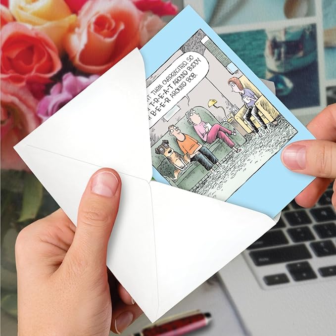NobleWorks, Funny Birthday Greeting Card with 5 x 7 Inch Envelope (1 Card) Bday Dog Treat C10875BDG