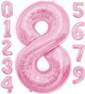 40 Inch Large Pink Number Celebration and Decoration Balloon for Birthday Parties, Graduations, Anniversaries, Weddings, Photo Shoots, Special Events - Helium Foil Mylar (Pink Number 8)