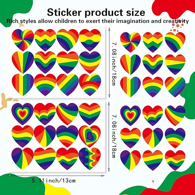 288 PCS Pride Stickers, LGBTQ Stickers, Rainbow Sticker Gay Bi Trans Lesbian Pride Stuff, LGBT Rainbow Mixed Sticker, LGBT Gift