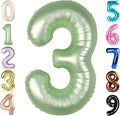 Numbers Balloon 3, 40 Inch Large Olive Green Balloon for Three Year Old Birthday Decor, 3 13 30 31 Birthday Party Decorations for Wedding Supplies