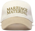 Marriage Material Hat | Trucker Hat Set for Bride and Wifey | Bride Hat for Wedding, Honeymoon, Bridal Shower