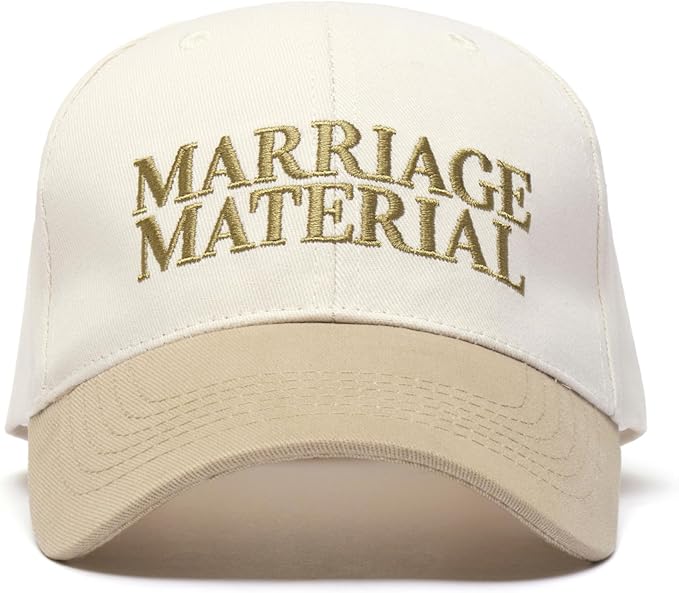 Marriage Material Hat | Trucker Hat Set for Bride and Wifey | Bride Hat for Wedding, Honeymoon, Bridal Shower