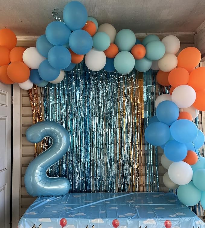 40 Inch Numbers Balloon, Light Blue Balloons for Birthday Party Decoration, Foil Number 0 Ballon for 10, 20, 30, 100, 2026 Celebration, Birthday, Baby Shower, Anniversary Decor