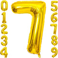 40 Inch Large Gold Number 7 Letter Balloon, Alphabet Letter Mylar Foil Helium Big Number Balloons for Birthday Anniversary Party Graduations Festival Decorations