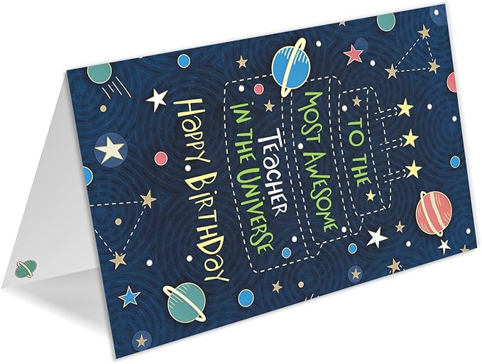 Teacher Birthday Card, Happy Birthday Cards & Gift for Teacher from Student