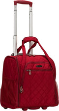 Rockland Melrose Upright Wheeled Underseater Carry-On Luggage, Red