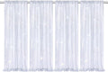 B-COOL 4 Panels Laser Silver Sequin Backdrop Curtains 2ftx8ft Disco Party Backdrop Fabric for Party Birthday Ceremony Backgroumd Decorations