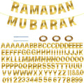 116 Pcs DIY Glitter Customizable Kit - Custom Including 111 Letters and Numbers, 3 Rope and 2 Threading Device for Personalized Decor - Women's Day Birthday Banner (Bright Gold)