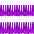 Noise Makers Party Horns, 30 Pack, Purple Metallic Glitter with Fringe, for Birthday, Wedding, New Year