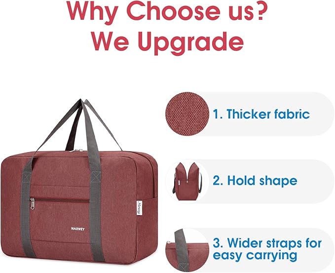 For Spirit Airlines Personal Item Bag Foldable Travel Duffel Bag Tote Carry on Luggage Duffle Overnight for Women and Men