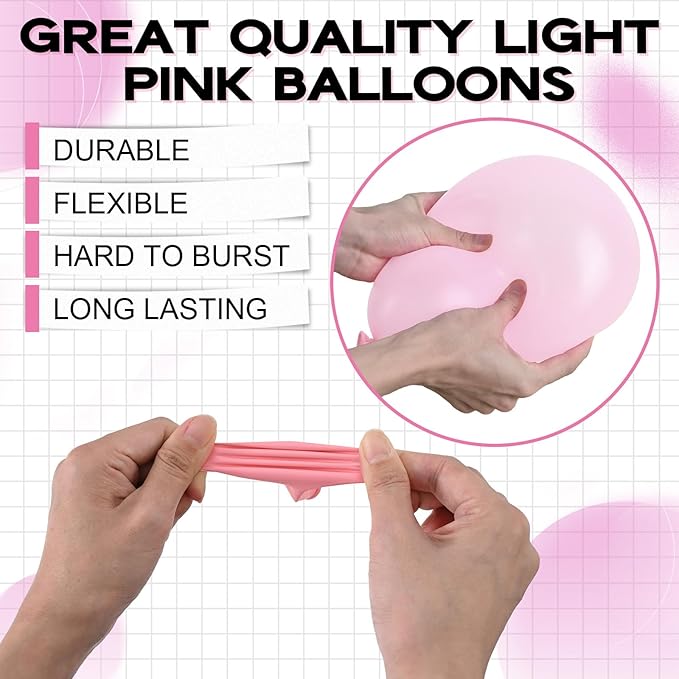 Light Pink Balloons 5inch Small Baby Pale Pink Balloon 60pcs Mini Round Pastel Latex Balloon for Arch Garland Retro Boho Girls Birthday Party Decoration Wedding Baby Bridal Shower Bachelorette