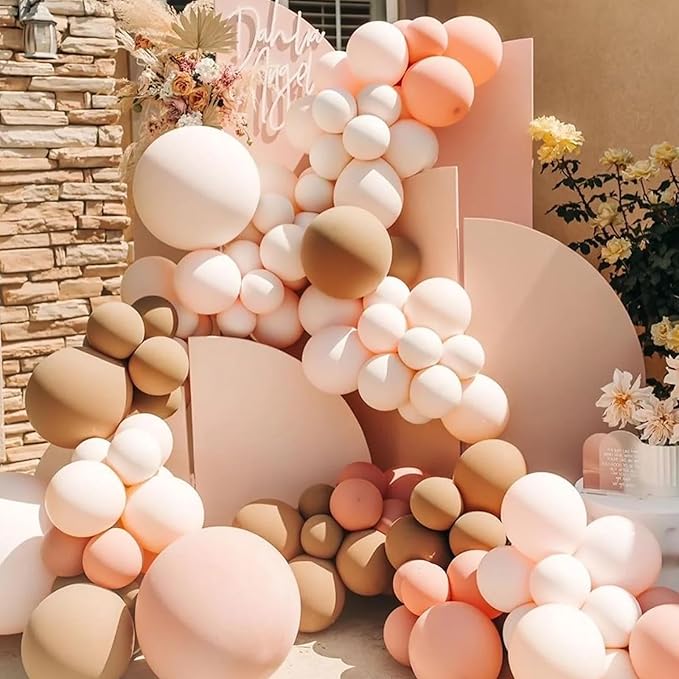 105pcs Blush Balloons 12inch Party Latex Balloons for Boys Girls Birthday Baby Shower Gender Reveal Wedding Sunflower Party Decorations