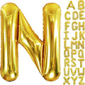40 Inch Letter Foil Balloons Gold for Graduation, Birthday, Wedding Decorations Jumbo Photo Backdrops Big Alphabet N
