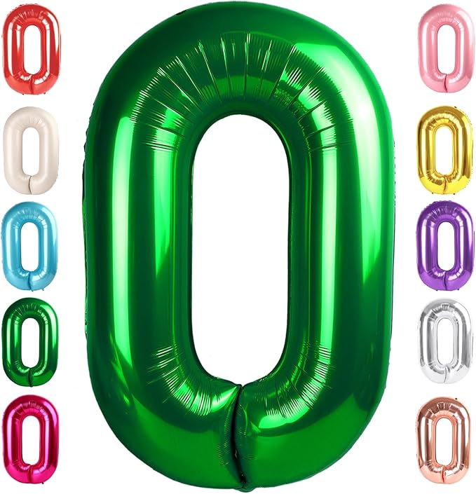 Number 0 Balloons 40 Inch Dark Green Number Balloons for 10 20 30 40 50 60 70 80 90 100 Numbers Balloon Birthday Decorations Wedding Event Baby Shower