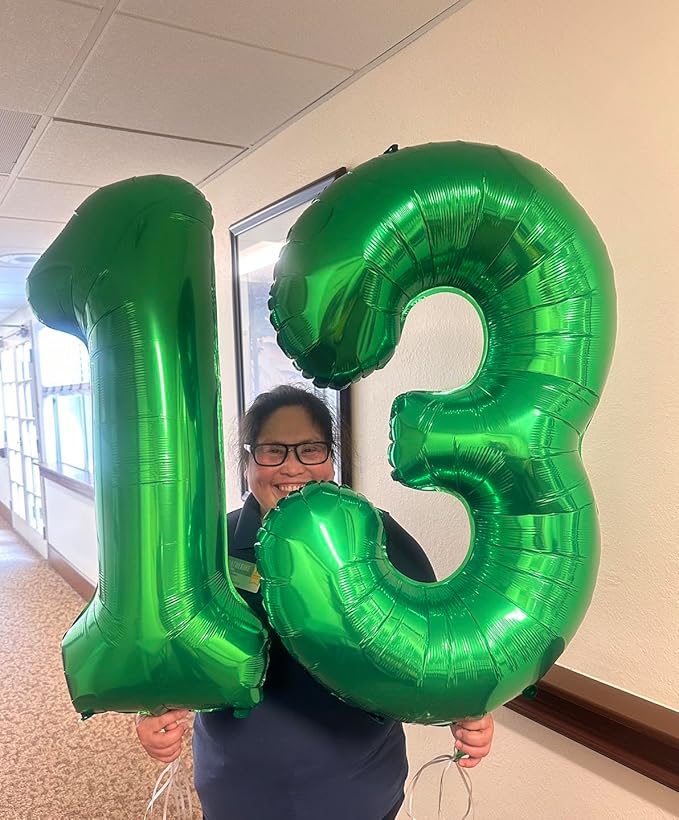 18 Balloon Number, Green Number 18th Birthday Balloons 40 Inch, 18 Years Old Green Birthday Decorations for Boys Girls, 18th Anniversary Decorations