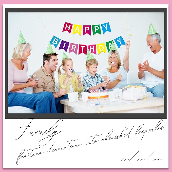 Happy Birthday Banner Multicolor Happy Birthday Sign Birthday Decorations for Birthday Party Backdrop Wall Decor Multicolor Birthdays Sign for Men Women Party Supplies