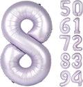 Lilac 8 Balloon, Number Balloons 40 Inch, 8th Birthday Decorations for Girls, Lavender Birthday Balloons, Lavender Party Supplies, Number 8 Balloon