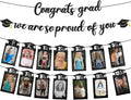 Congrats Grad We are So Proud of You,P-12th Grade Graduation Photo Banner Class of 2026 Graduation Party Decorations Supplies (4x6 in)