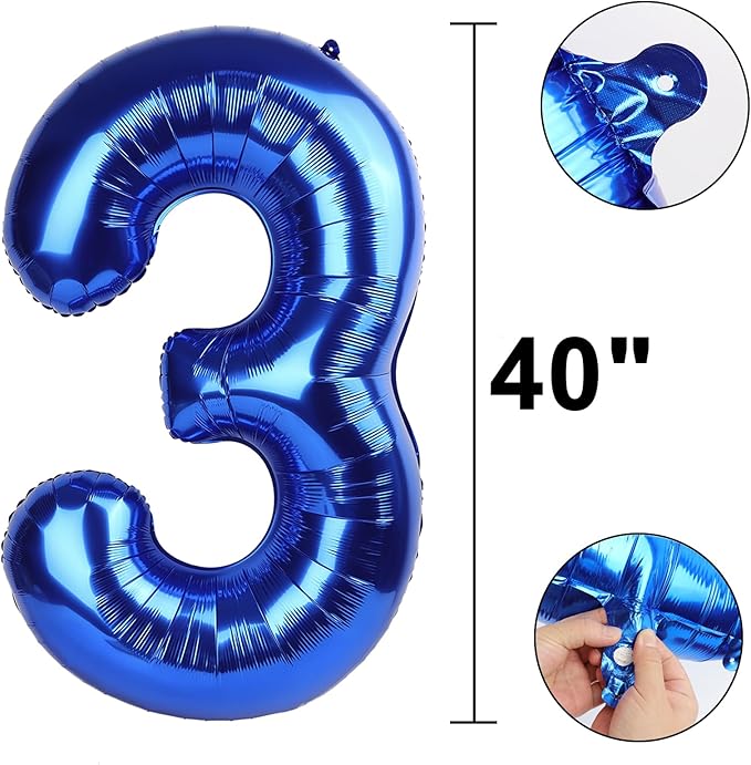 40 Inch Navy blue Number 13 Digital Balloon,Jumbo Mylar Foil Helium Balloon for 13 Balloons for Birthday Party,Wedding Anniversary Party Decorations