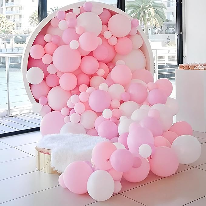 110pcs Light Pink Balloons 12inch Pastel Pink Latex Party Balloons for Boys Girls Birthday Party, Baby Shower, Wedding, Gender Reveal, Baby Shower, Anniversary Party Decorations