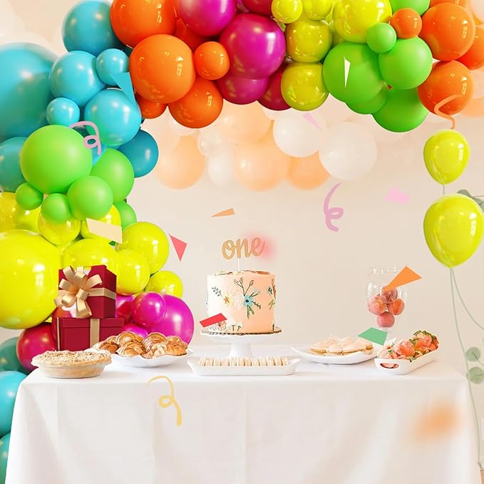 Tropical Balloon Arch Kit,119 Pcs Different Size Hawaiian Balloons,Latex Summer Balloons for Party Decorations, Wedding Backdrop, Birthday, Baby Shower, Graduation