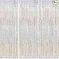 3 Pack Shiny Silver Backdrop Party Decorations Tinsel Curtain Party Backdrop Foil Fringe Birthday Decorations Photo Booth Streamer Silver Theme Bachelorette Graduation Party Decorations