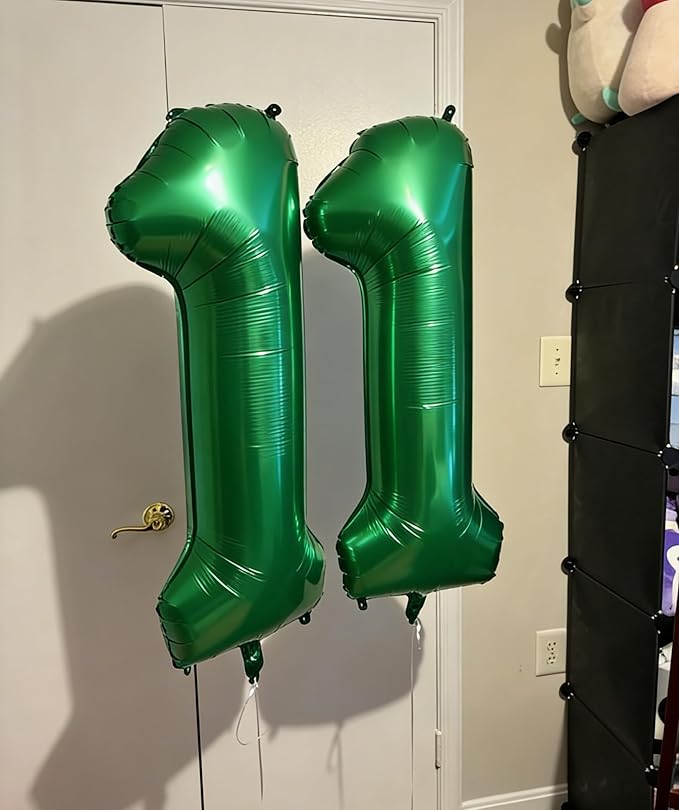 Number 10 Balloons, Balloons for Woman Man 10th Dark Green Birthday Party Decoration, 40 Inch Foil Number Ballon for 10, 100 Anniversary, Bridal Shower, Graduation, Valentine's Day, Easter
