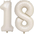 40 In Cream white Number Balloons Helium Foil Mylar Balloon Birthday Party banquet Decoration Digital 18
