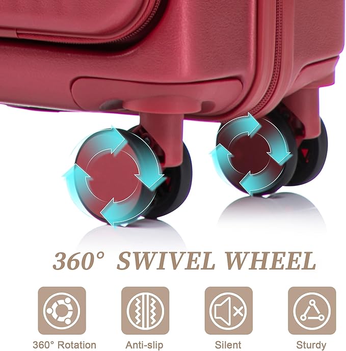 20/14 Inch Hardside Luggage, Lightweight Durable Suitcases with Spinner Wheels