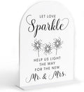 Let Love Sparkle Sign Wedding, White Arch Acrylic Sign, Sparkles for Wedding, Dance Floor Props, Bridal Shower Decorations, Centerpiece Table Decorations Party for Bride and Groom-15