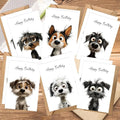 Birthday Cards Pack of 12,Birthday Cards Bulk for Women Men Kids Assorted Birthday Greeting Cards for Kids Assortment, 12 Card with Envelopes (Cartoon puppy)