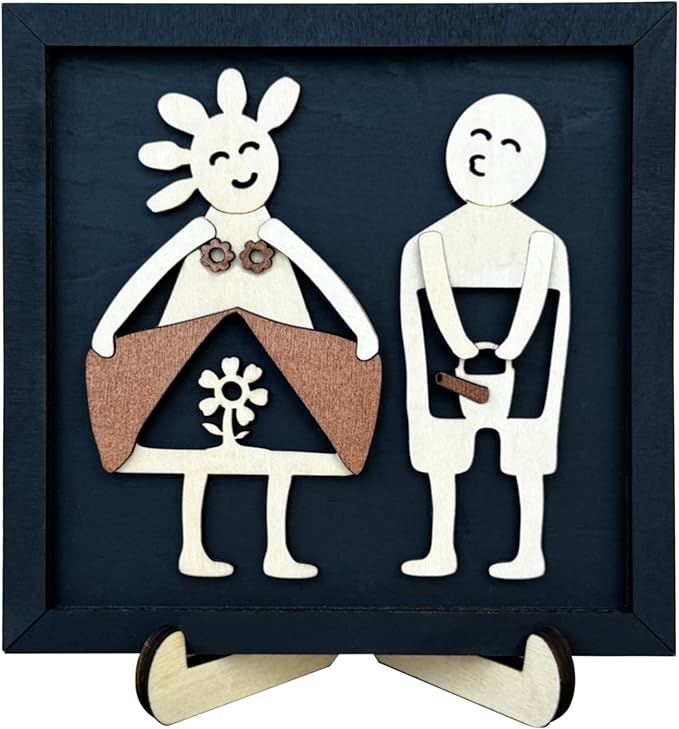 Funny Couples Sign Wedding Gifts Picture Frame Must Haves Couples Sexy Bedroom Decor Wood Plaque Mr and Mrs for Newlyweds Anniversary Boyfriend Girlfriend Wall Hanging HU-FR252