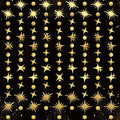 Glitter Star Garlands Decorations, 46Feet Star Paper Garland Banner, Circle Dot Star Hanging Streamers for Valentine's Day Wedding Birthday Anniversary Ramadan Graduation Party Supplies Decorations