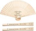 10Pcs Personalized wedding fans for guests, Custom Summer Wedding Fans, Unique Bridal Shower Party Favors, Handcrafted Wooden Fans for Guests (Star and moon wooden fan)