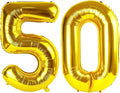 Gold Number 50 Balloon 40 inch, 50 Number Balloons, 50th Gold Birthday Decorations, 50 Year Old Women Men Golden Party Supplies