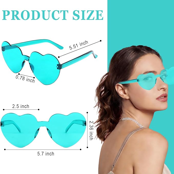 Heart Sunglasses 12/18/24 Pcs Heart Shaped Glasses for Women Cute Funny Party Glasses Party Favors Accessories